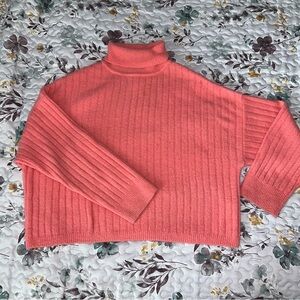 Salmon Pink Turtleneck Sweater Size 6